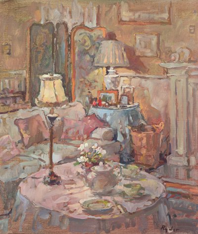 Il paravento ricamato da Susan Ryder